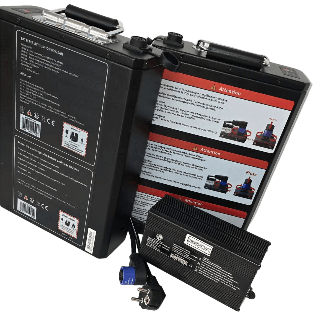 Double emplacement batterie scooter A8